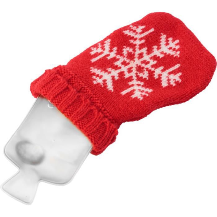 GI5260-08Handwaermer aus PVC mit Strickbezug Maisie_ Rot