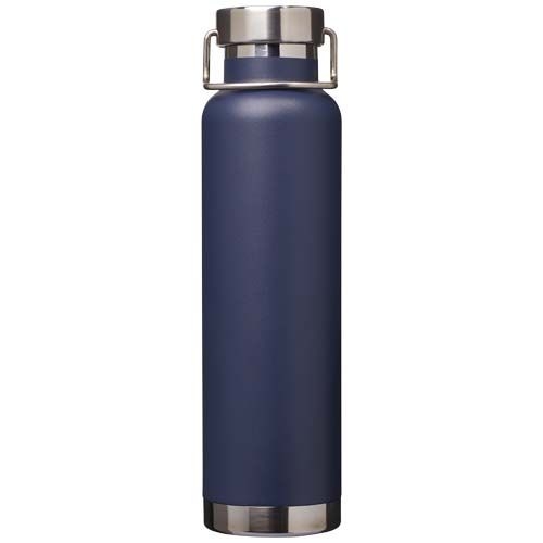 PF100865-4Thor 650 ml RCS-zertifizierte Kupfer-Vakuum Isolierflasche aus recyceltem Edelstahl _ navy