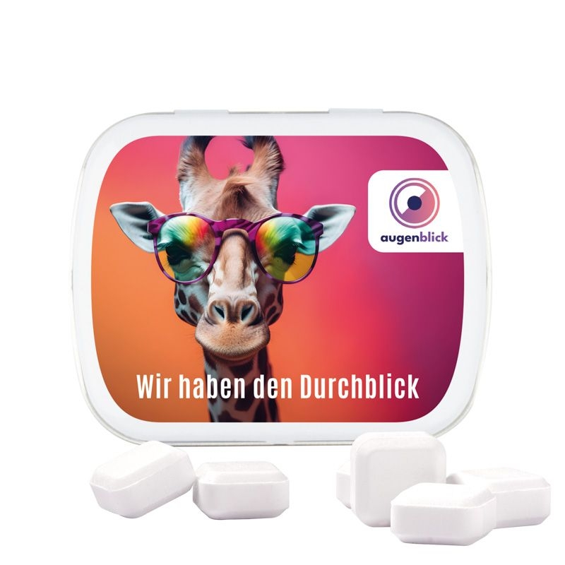 JG10105-1Klappdose aus Metall_ Traubenzuckerquadrate_ weiss