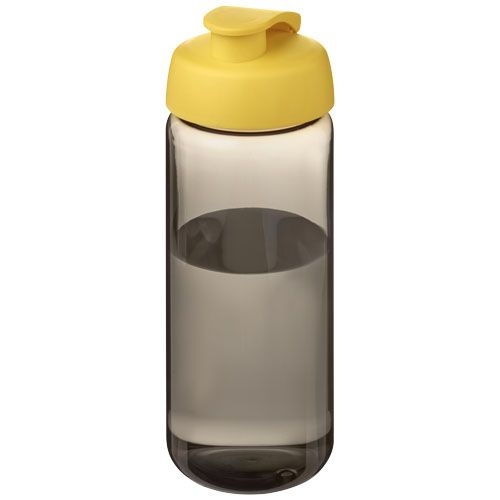 PF210445-5H2O Active® Octave Tritan™ 600-ml-Sportflasche mit Klappdeckel_ kohle_gelb PF210445-5H2O Active® Octave Tritan™ 600-ml-Sportflasche mit Klappdeckel_ kohle_gelb