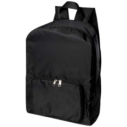 PF130090-6EcoFold faltbarer RPET Rucksack 15 L_ schwarz