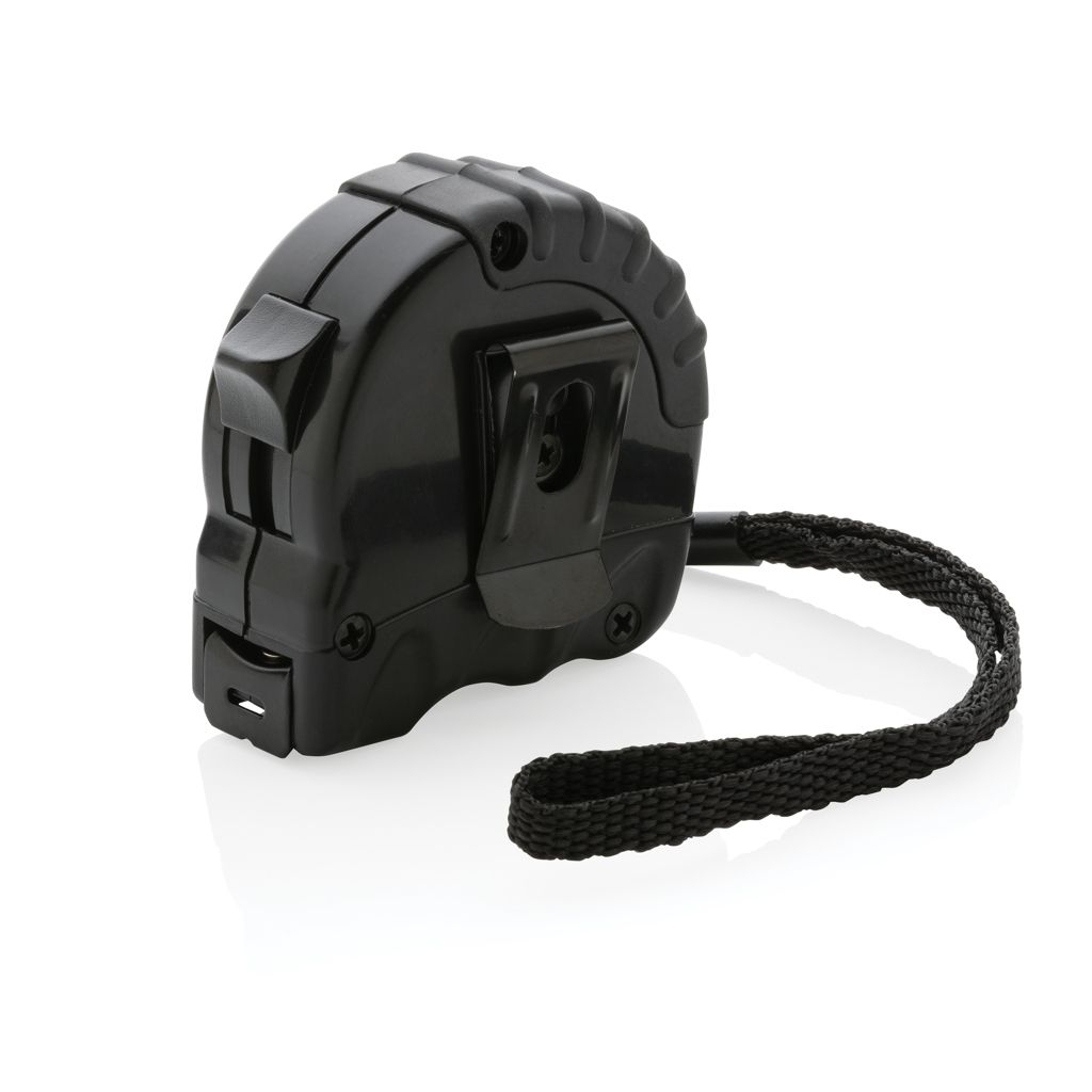 XDP112.10-13m_16mm Massband aus RCS recyceltem Kunststoff_ schwarz