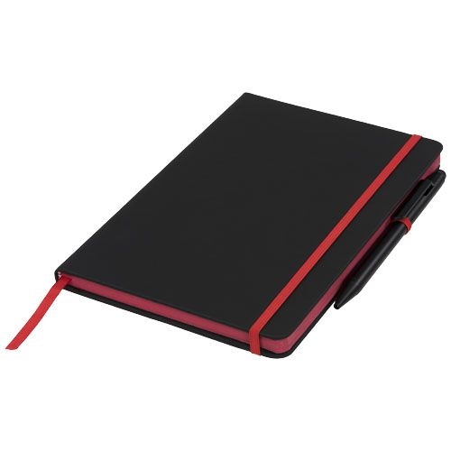 PF210210-5Noir Edge A5 Notizbuch mit farbigem Rand_ schwarz_rot