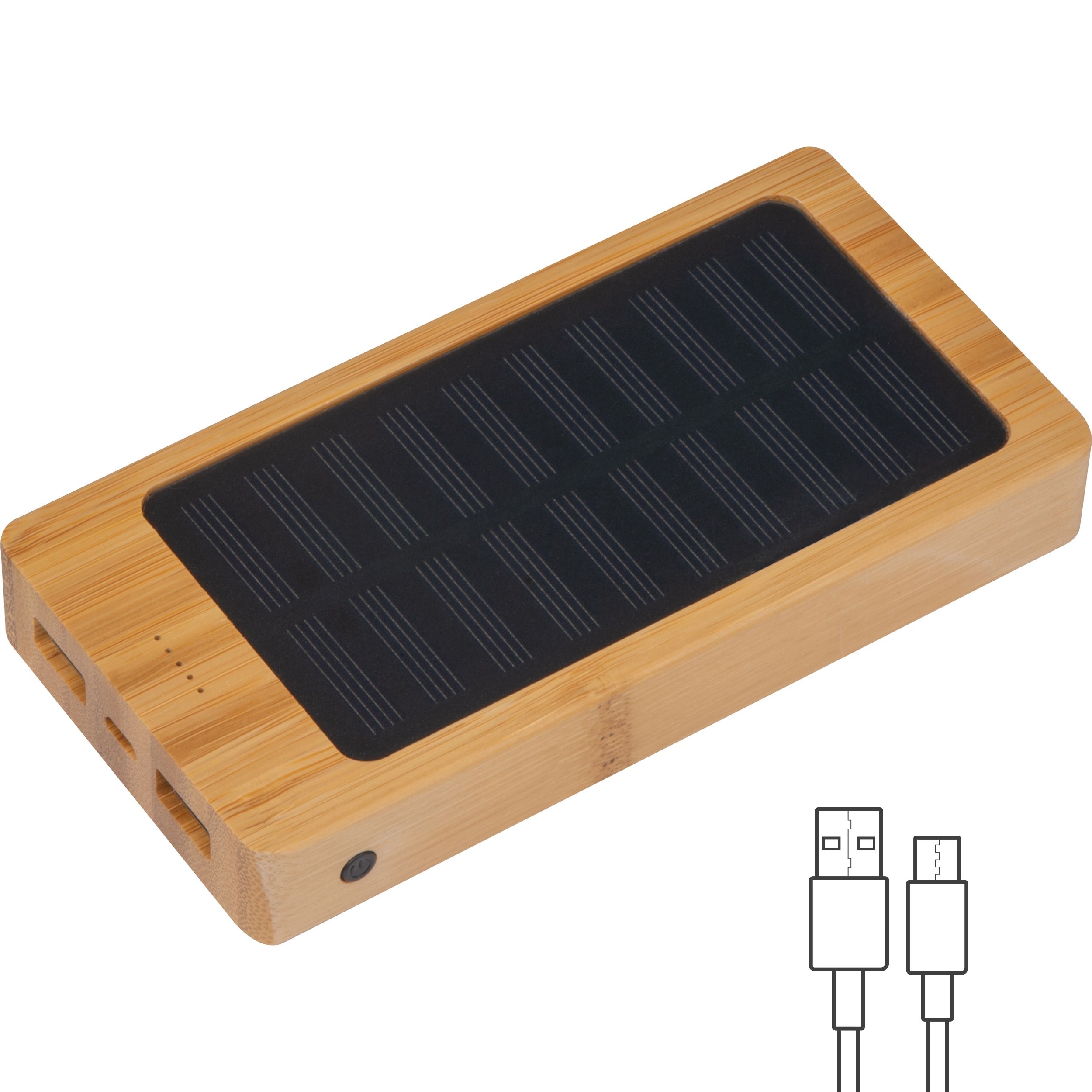MA32563-13Solar Powerbank aus Bambus mit 8.000 mAh VALENTINA_ beige
