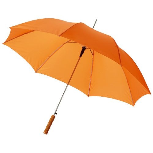 PF109017-2Lisa 23_ Automatikregenschirm mit Holzgriff_ orange