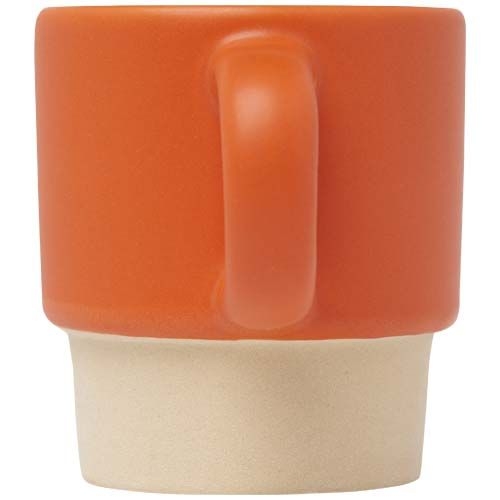 PF100805-2Olympia 130 ml stapelbarer Expresso Becher mit Tonboden_ orange
