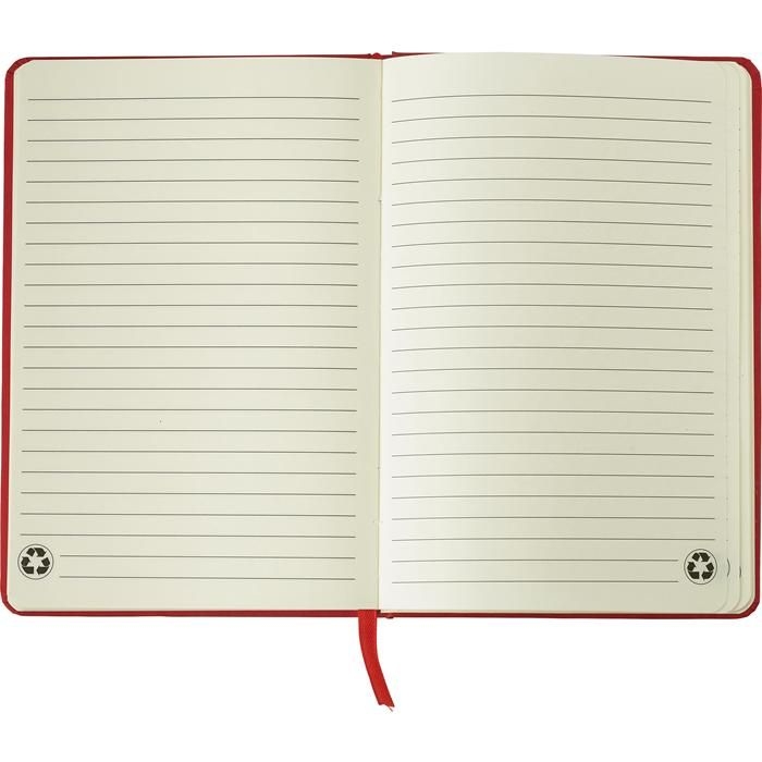 GI1015150-02Notizbuch aus recyceltem Karton _A5_ Evangeline_ weiss