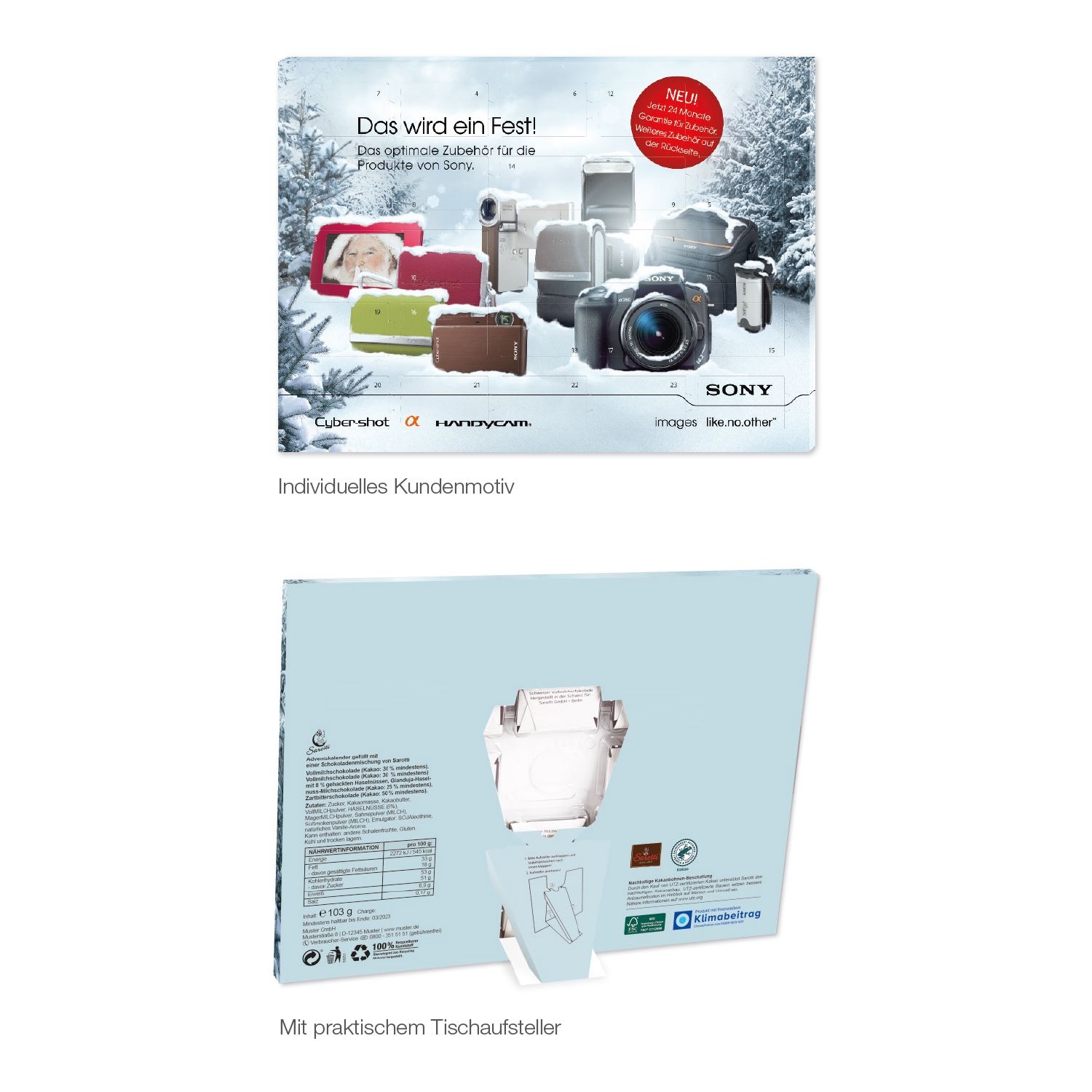 CD95310-02Tisch-Adventskalender Sarotti „Business Exklusiv“_ Individuelles Motiv
