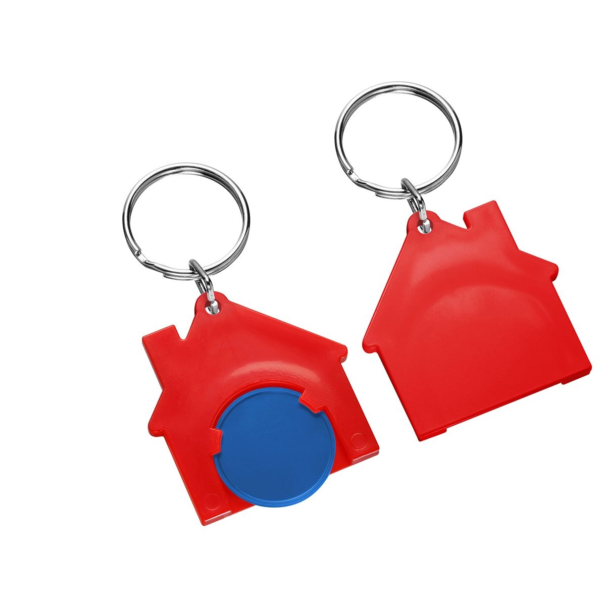 HE7516R-3-1Chiphalter mit 1€-Chip _Haus_ blau_ rot HE7516R-3-1Chiphalter mit 1€-Chip _Haus_ blau_ rot