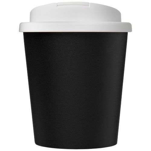 Americano® Espresso Eco 250 ml recycelter Isolierbecher mit auslaufsicherem Deckel, schwarz,weiß