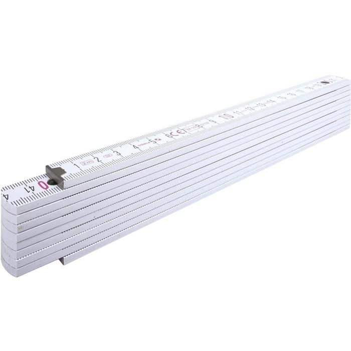 GI25649-02Faltbarer Zollstock aus Holz Jessica 400 Serie_ weiss