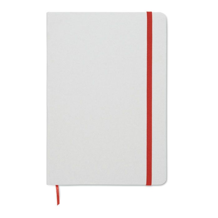 MO2578-05Route White DIN A5 Notizbuch fuer Gravur_ rot