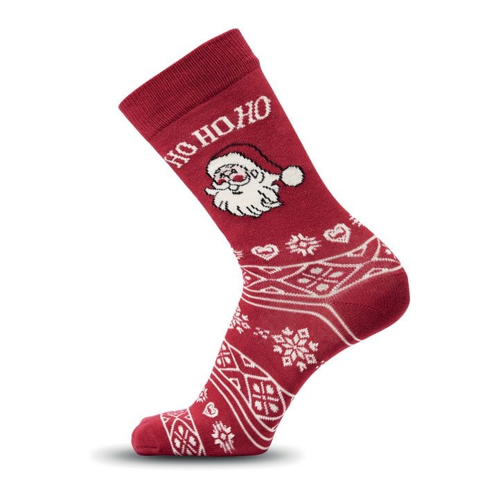 CX1575-02Soc Large Weihnachtssocken L_ bordeaux