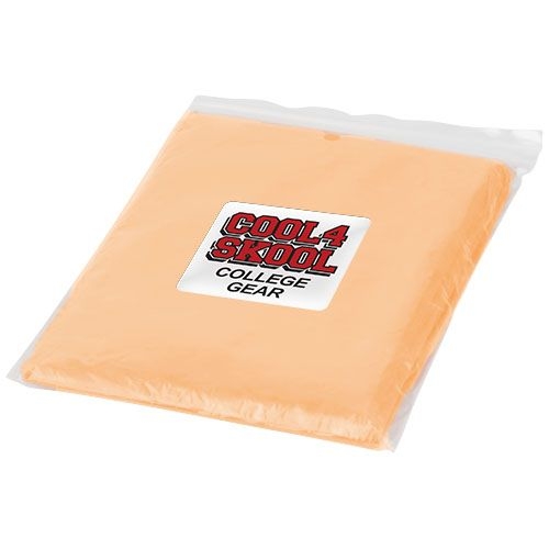 PF100429-6Ziva Einweg Regenponcho mit Huelle_ orange