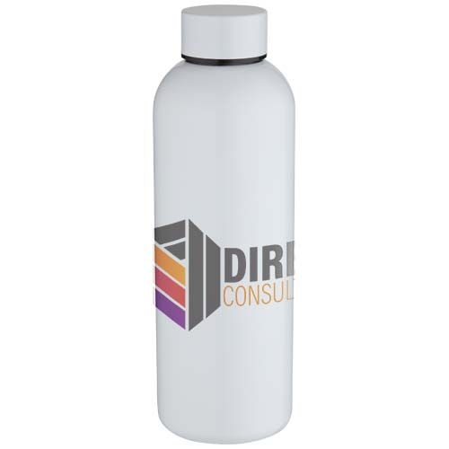 PF100921-1Spring 750 ml RCS-zertifizierte einwandige Sublimation Trinkflasche aus recyceltem Edelstahl_ weiss