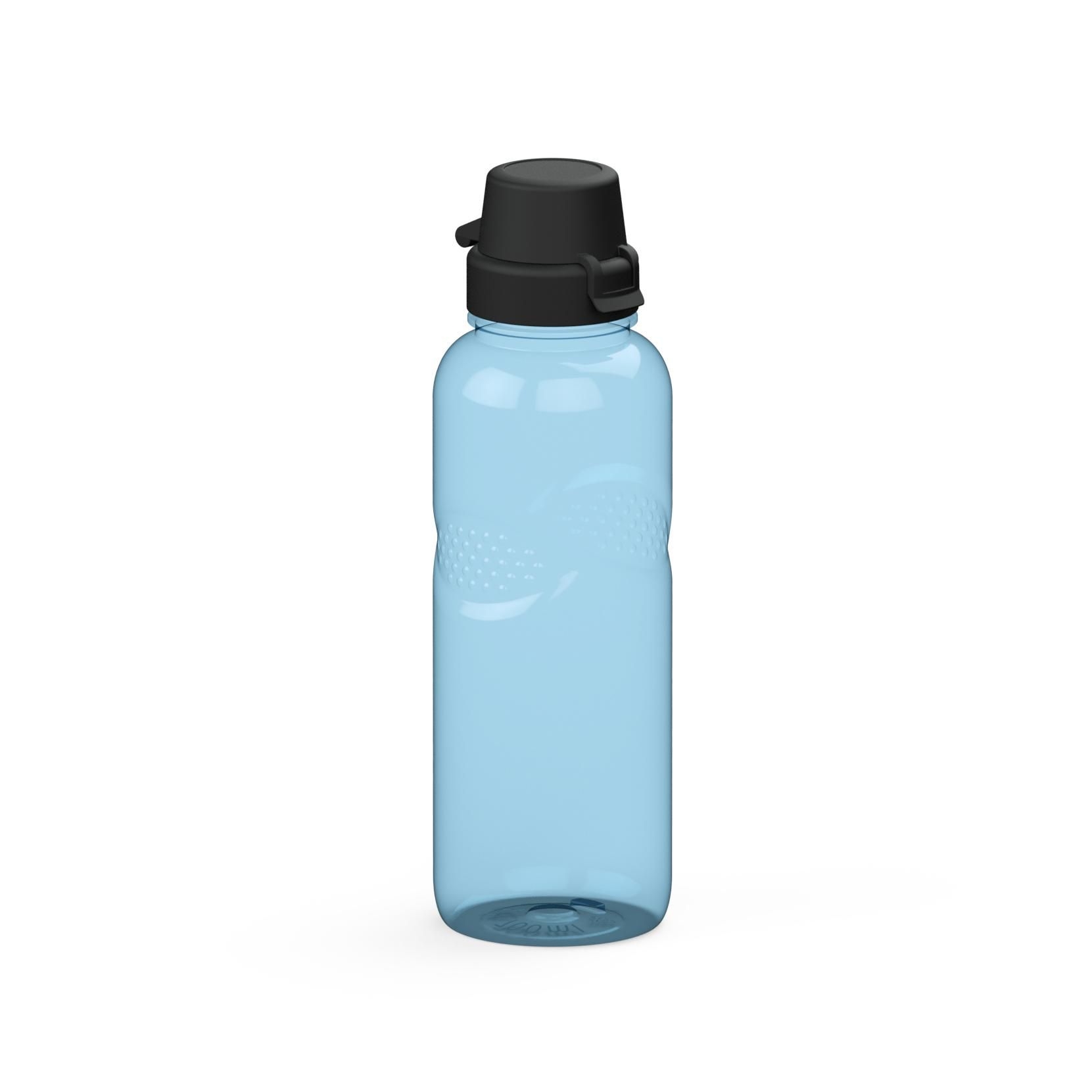 EL01565-4Trinkflasche Carve _School_ 700 ml_ transparent-blau_ schwarz