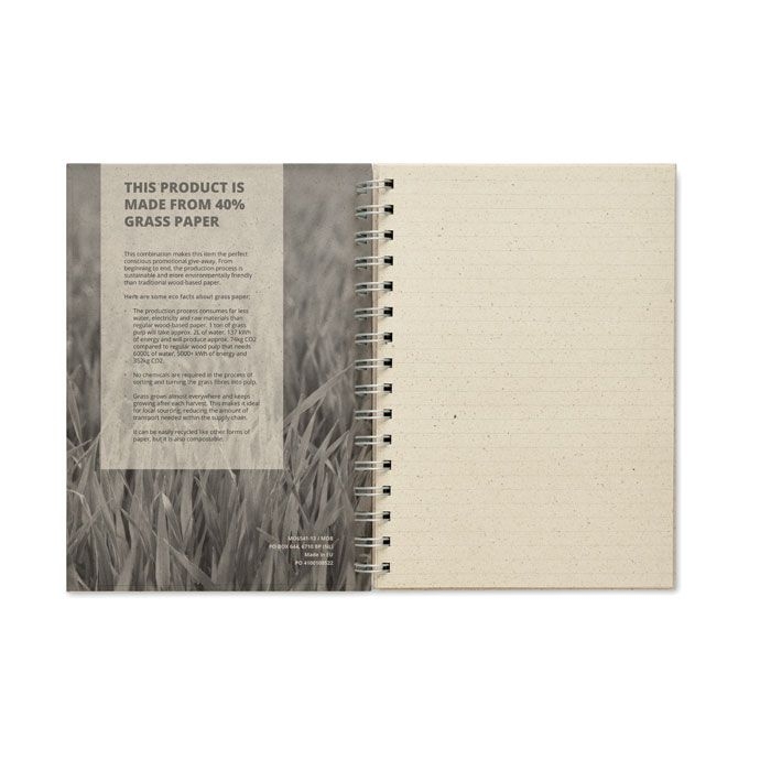 MO6541-13Grass Book DIN A5 Notizbuch Graspapier_ Beige