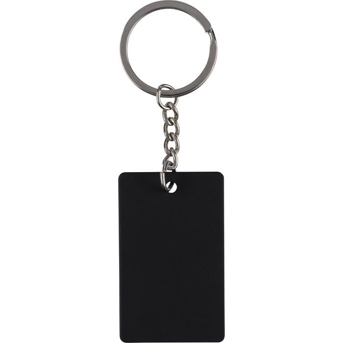 GI1349498Recycelter Edelstahl-Schluesselanhaenger in Rechteckform Jax