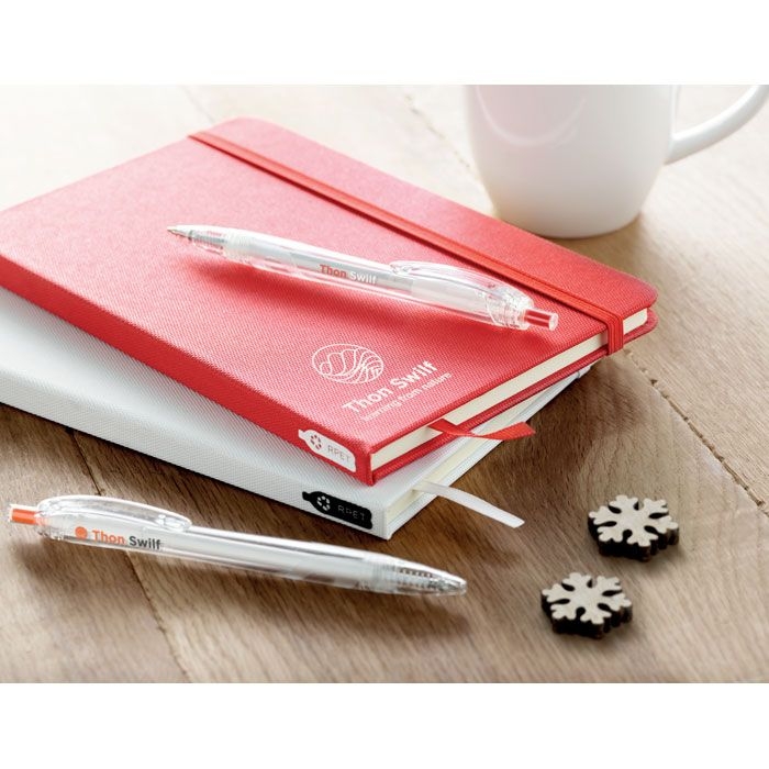 MO9966-05Note Rpet DIN A5 Notizbuch 600D RPET_ Rot