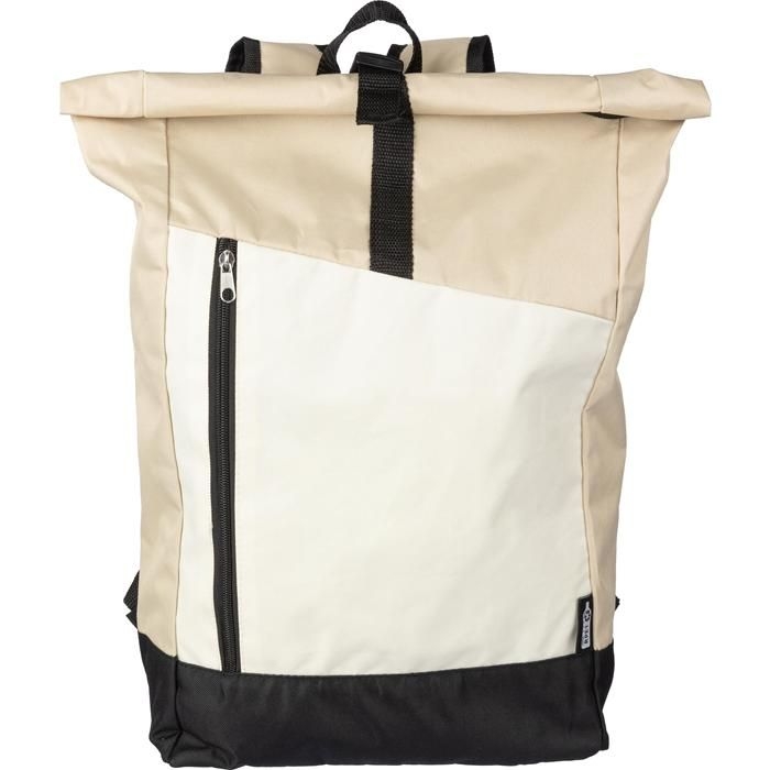 GI1096838-357rPET _600D_ Rolltop-Rucksack Marlene_ beige