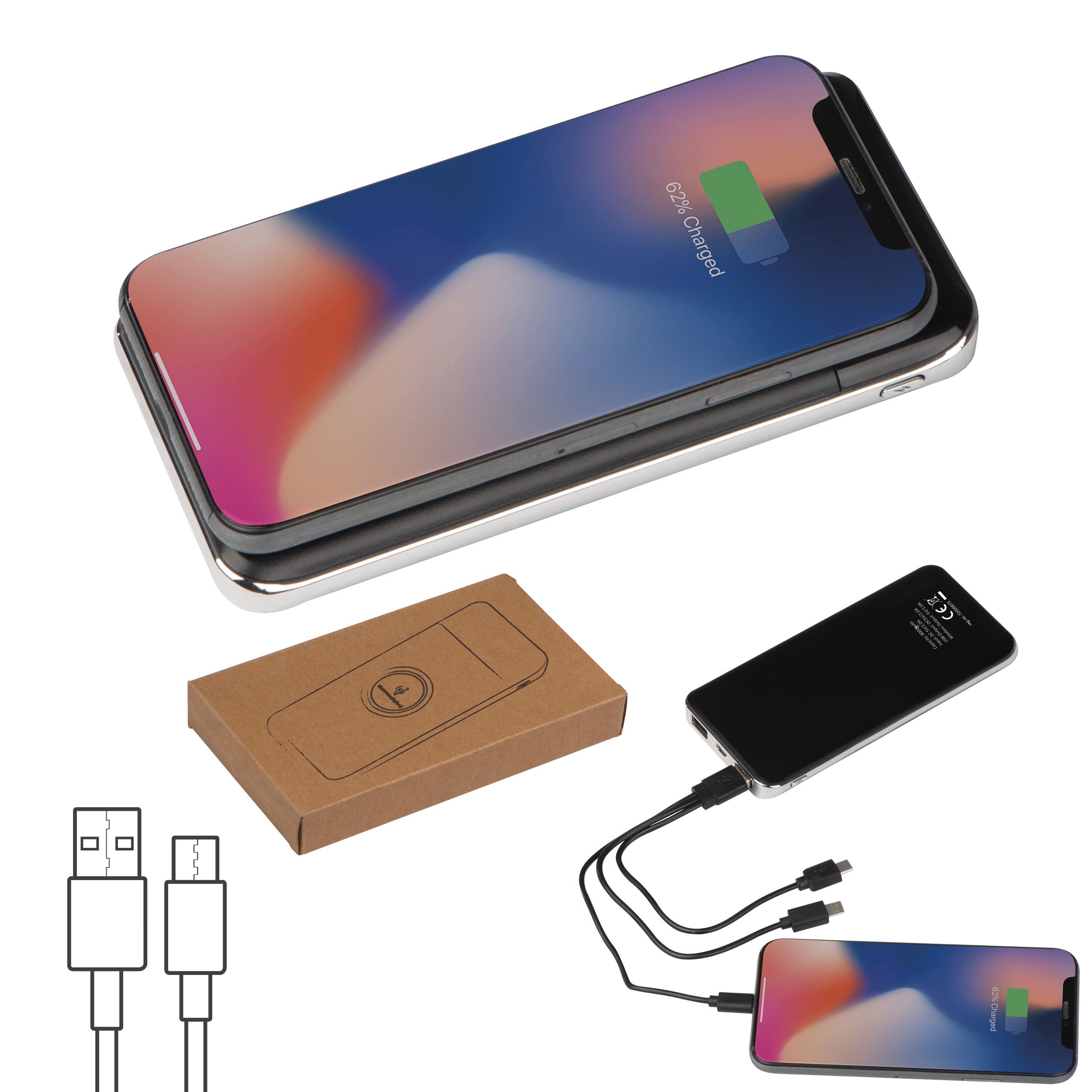 MA30823Powerbank mit Induktionsladefunktion 8.000mAh SEBASTIANO
