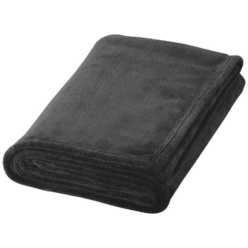 PF112810-1Bay Plaid-Decke aus extraweichem Coral-Fleece_ schwarz