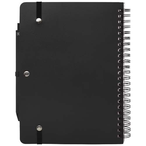 PF107901-3Thalaasa A5 Hardcover Notizbuch mit Kugelschreiber _schwarze Mine_ schwarz