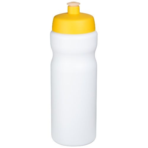 PF210684-11Baseline® Plus 650 ml Sportflasche_ weiss_gelb