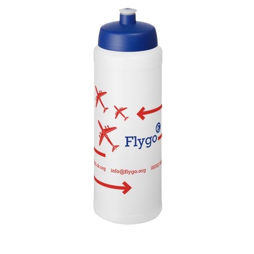 PF210690-18Baseline® Plus 750 ml Flasche mit Sportdeckel_ transparent_blau