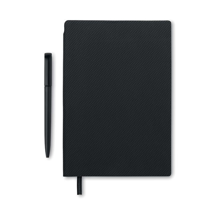 MO2524-03Nota DIN A5 PU Notizbuch mit Stift_ schwarz