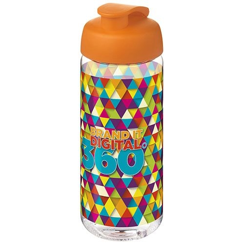 PF210445-11H2O Active® Octave Tritan™ 600-ml-Sportflasche mit Klappdeckel_ transparent klar_orange
