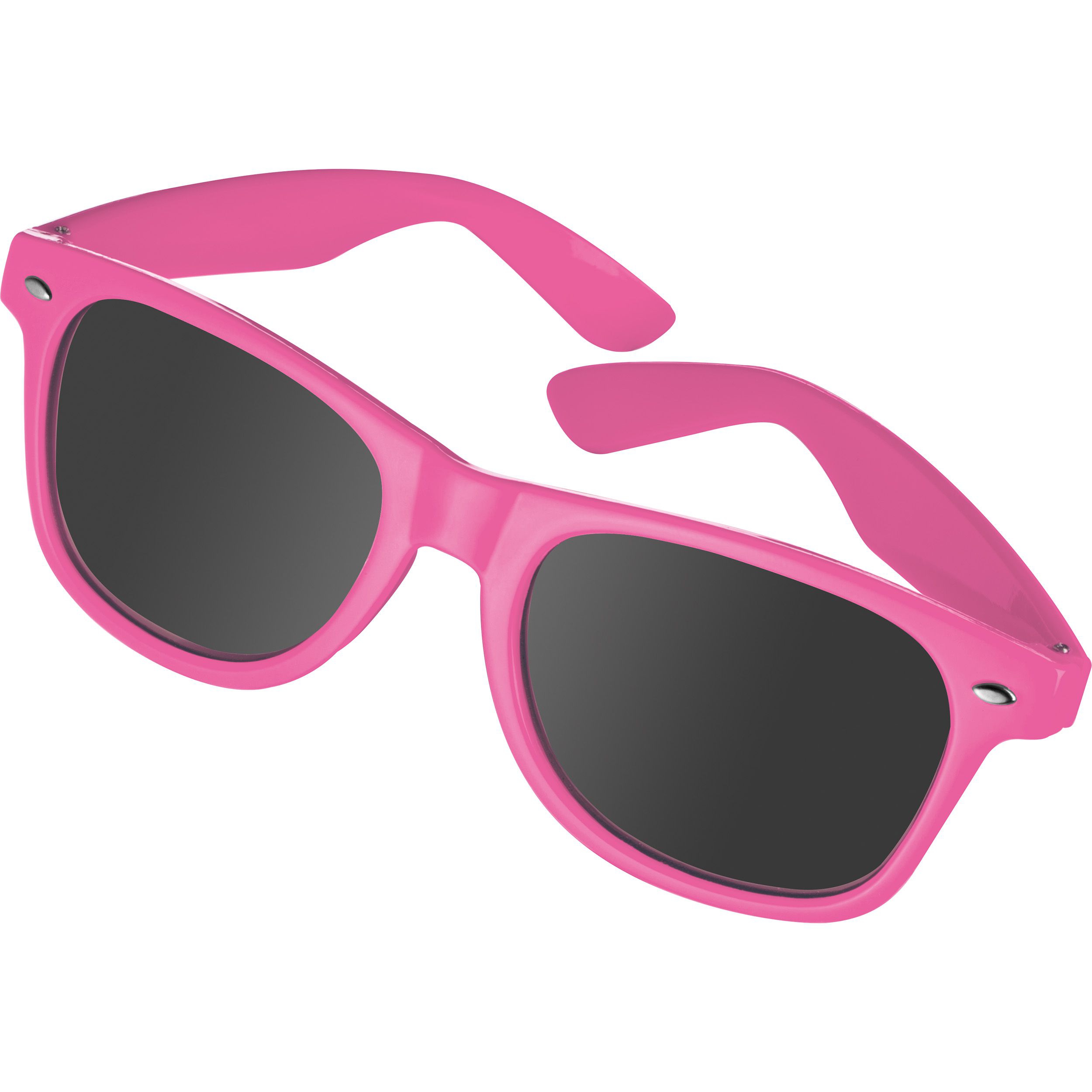 Sonnenbrille aus Kunststoff im "Nerdlook", UV 400 Schutz, pink