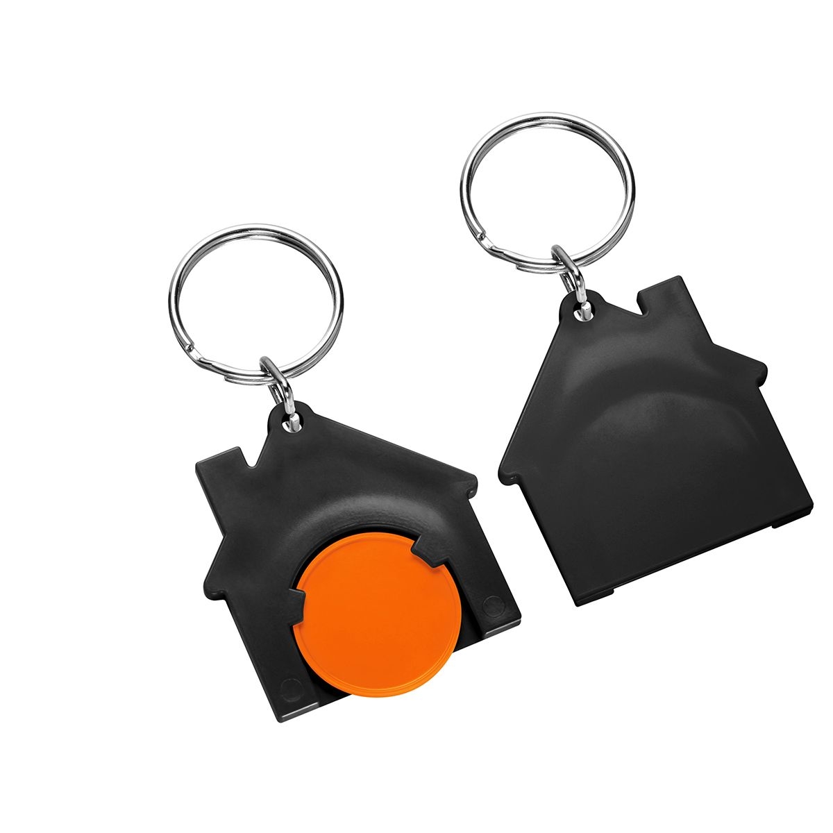 HE7516R-5-6Chiphalter mit 1€-Chip _Haus_ orange_ schwarz HE7516R-5-6Chiphalter mit 1€-Chip _Haus_ orange_ schwarz