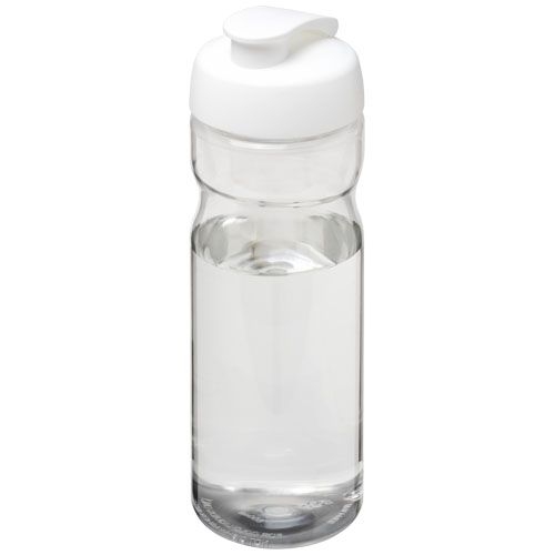 PF210045-2H2O Active® Base 650 ml Sportflasche mit Klappdeckel_ transparent_weiss PF210045-2H2O Active® Base 650 ml Sportflasche mit Klappdeckel_ transparent_weiss