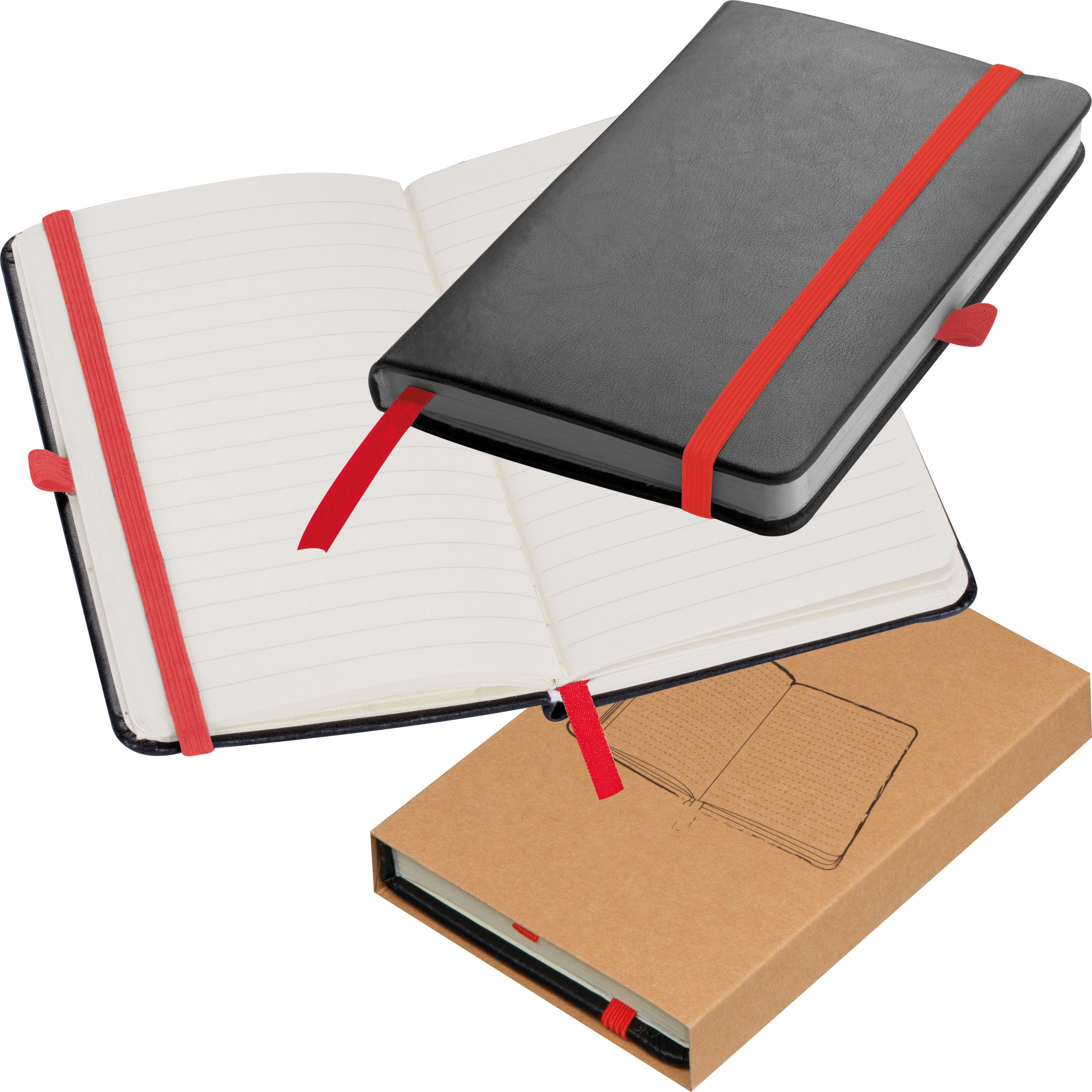 MA20315-05A6 Notizbuch mit Kunstledereinband _ rot MA20315-05A6 Notizbuch mit Kunstledereinband _ rot