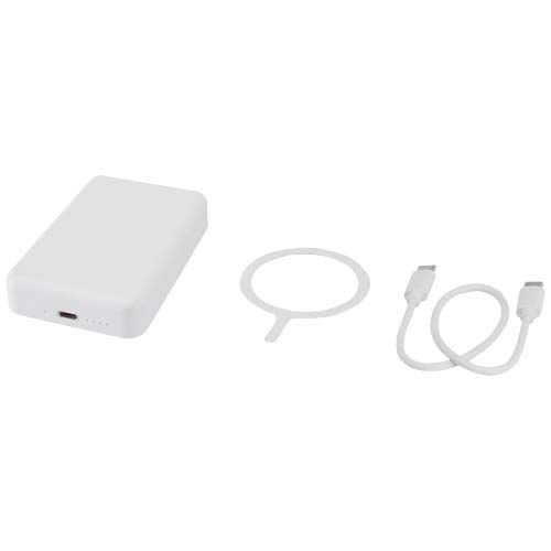 PF124442-1Acrab 15 W 10.000 mAh magnetische kabellose Powerbank mit 20 W PD aus recyceltem Kunststoff_ weiss