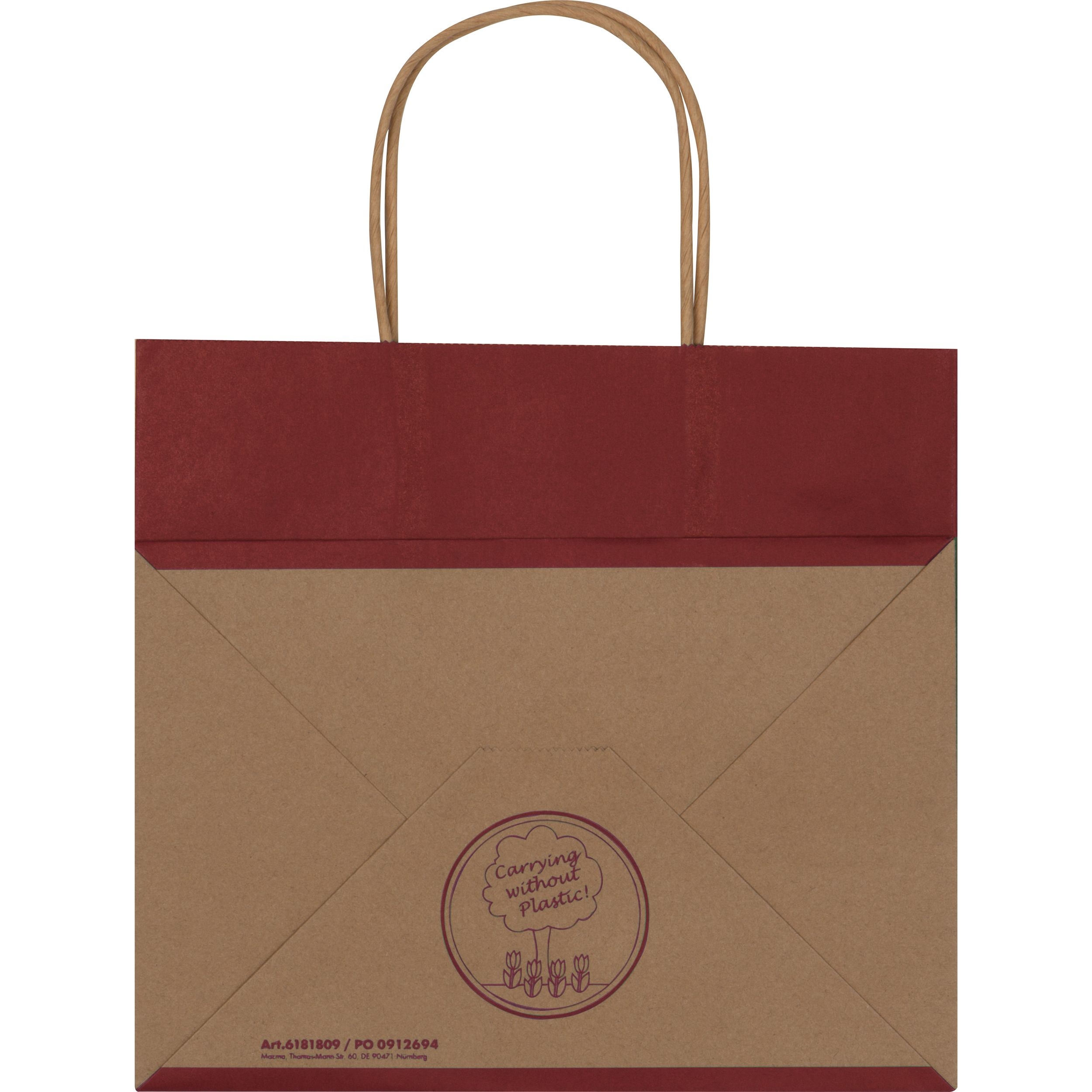 MA61818-02Recycelte Papiertasche klein_ burgund