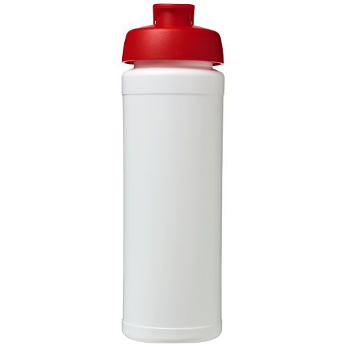 PF210074-4Baseline® Plus grip 750 ml Sportflasche mit Klappdeckel_ weiss_rot