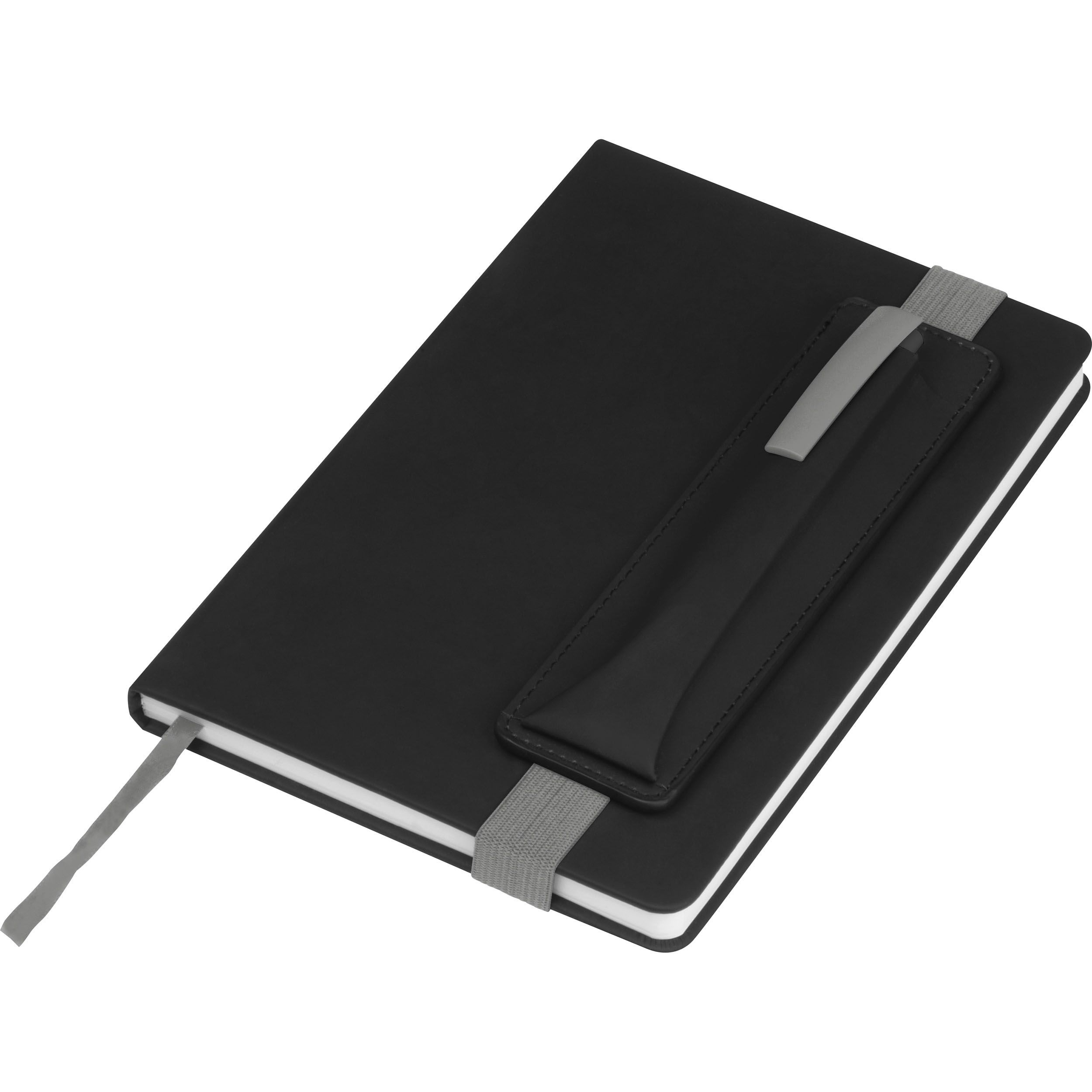 MA22385-07Notizbuch mit farbigen Applikationen CARSON_ silbergrau