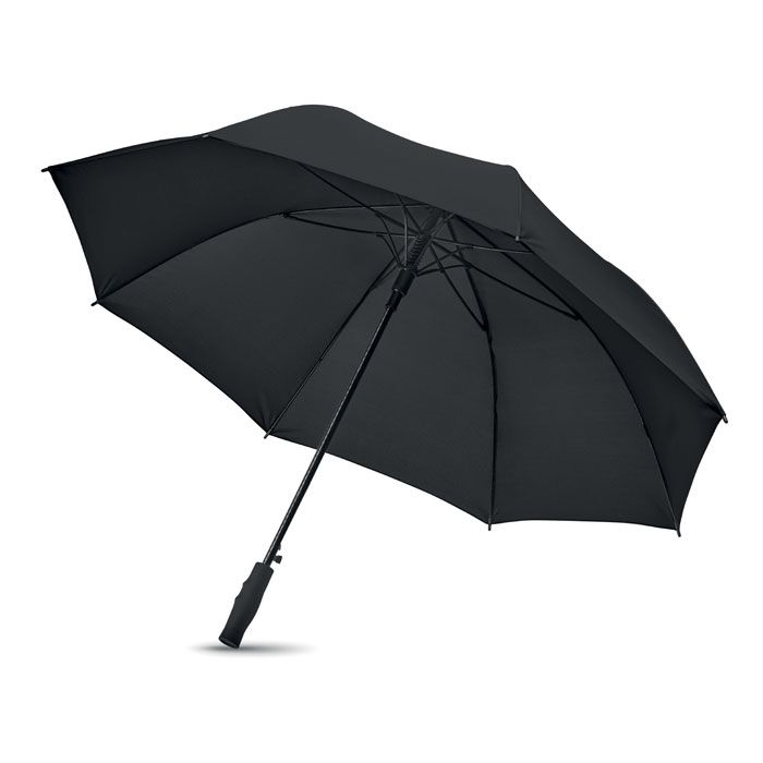 MO6175-03Grusa Regenschirm mit ABS Griff_ Schwarz