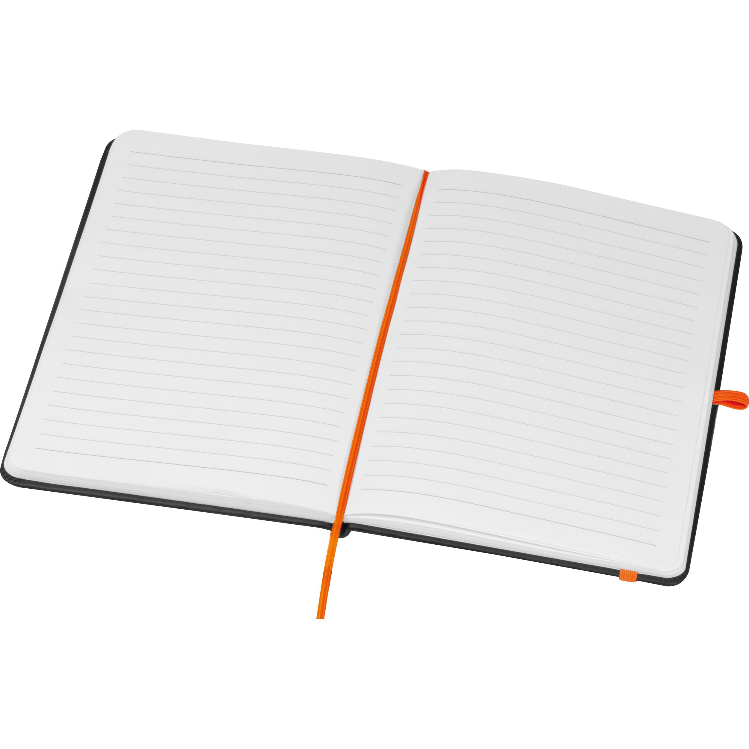 A5 Notizbuch mit farbiger Gravur , orange