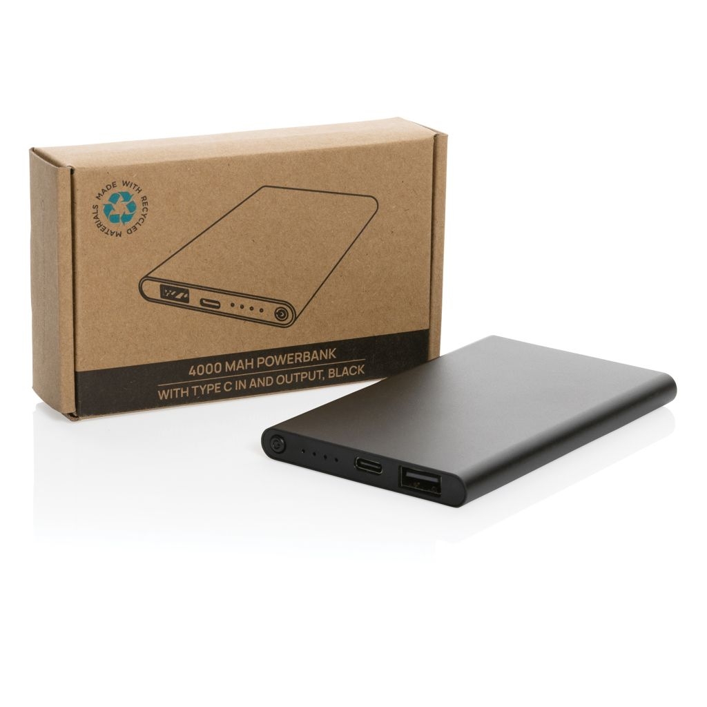 XDP322_42-14.000mAh Type-C Powerbank aus RCS recyeltem ABS _ Aluminium_ schwarz
