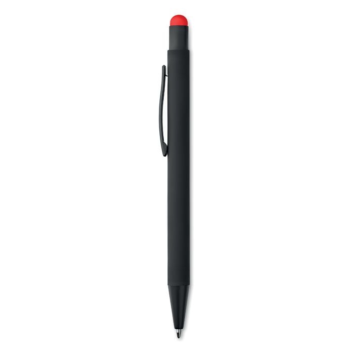 MO9393-05Negrito Druckkugelschreiber mit Stylus_ Rot