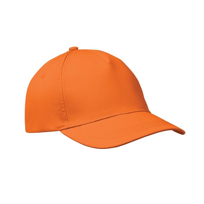 MO1447-10Buzz Baseball cap 5 panels 160g_m²_ orange