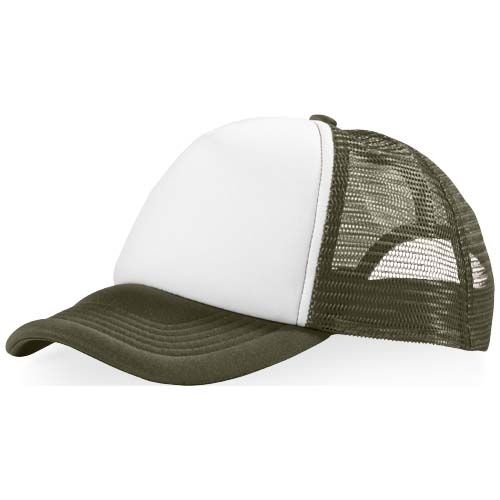 PF111069-13Trucker Kappe mit 5 Segmenten_ waldgruen_weiss PF111069-13Trucker Kappe mit 5 Segmenten_ waldgruen_weiss