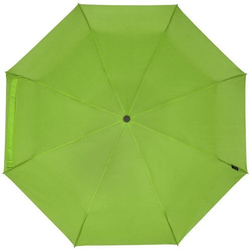 PF109145-5Birgit 21'' faltbarer winddichter Regenschirm aus recyceltem PET_ Lindgruen
