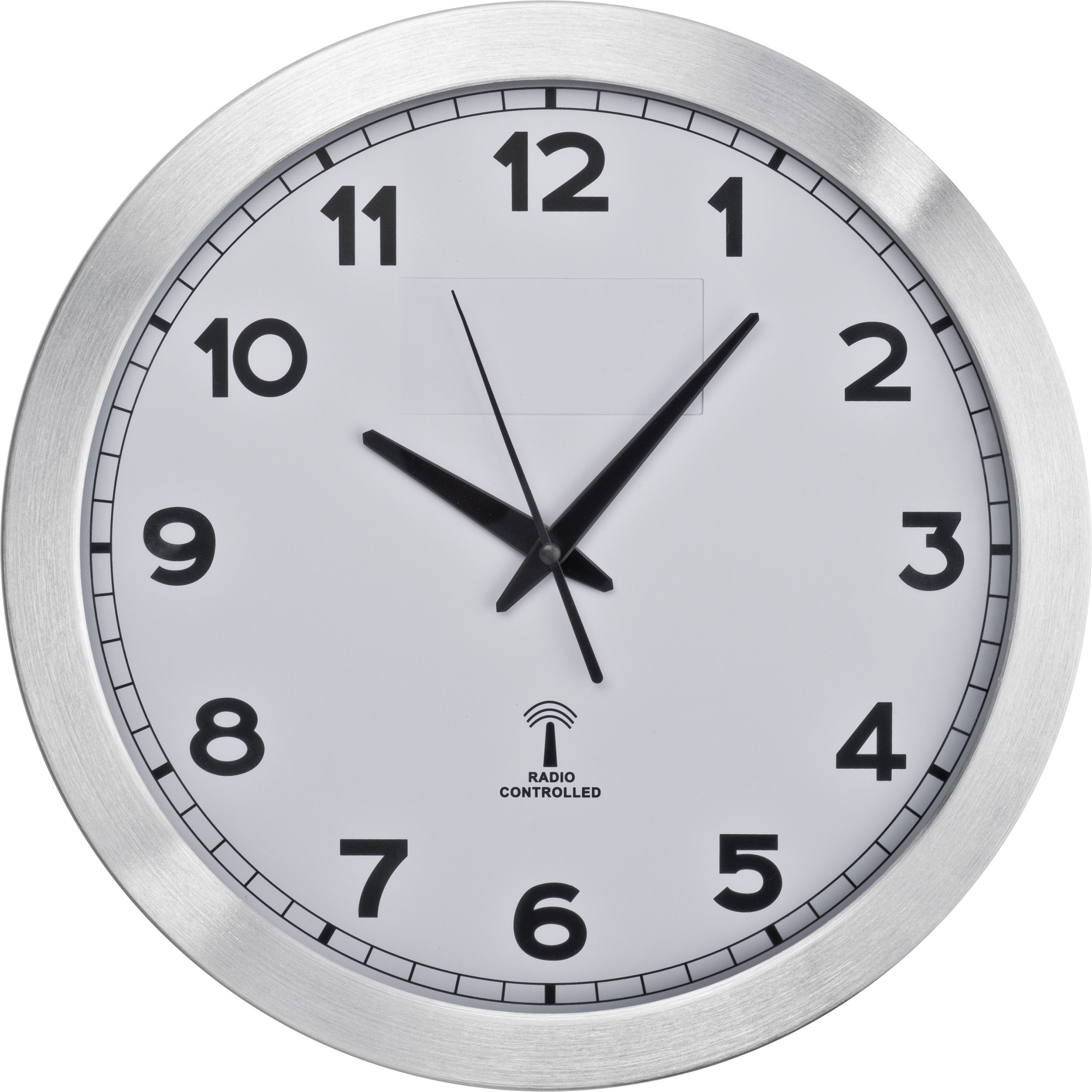 MA43275-06Funk Wanduhr aus Metall_ weiss