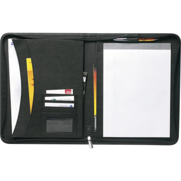 GI8617-01Dokumentenmappe aus Kunstleder Josie_ Schwarz