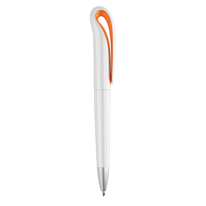 MO7793-10Whiteswan Kugelschreiber_ Orange