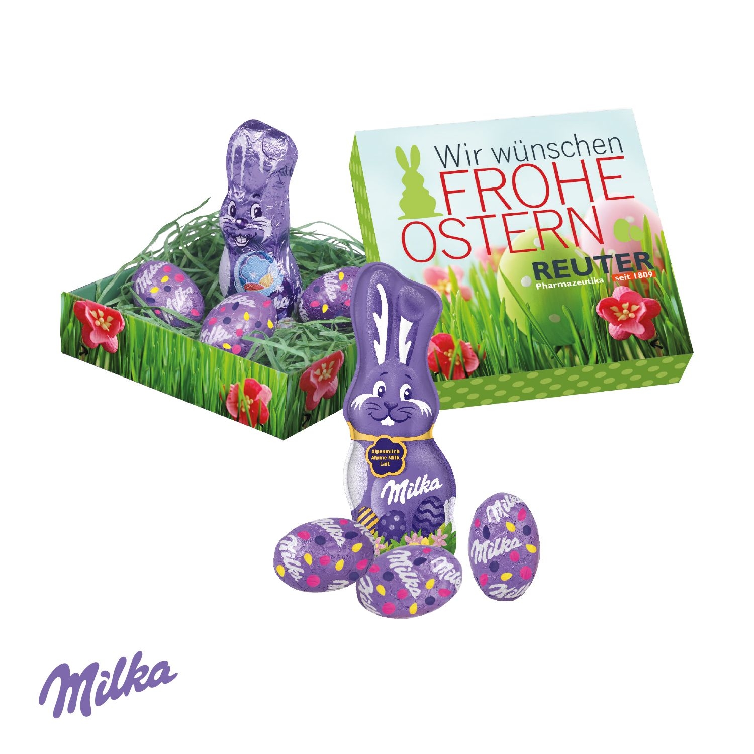 CD94524-01Osternest mit Schokolade von Milka_ Milka Schokomischung